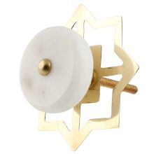 White Stone Flat Drawer Knob Online